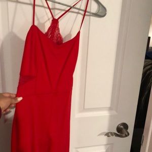 Red cocktail dress
